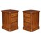 Walnut Bedside Chests, Set of 2, Immagine 1