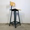 Industrial Metal Stool with Backrest 2