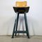 Industrial Metal Stool with Backrest, Image 6