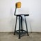 Industrial Metal Stool with Backrest, Image 5