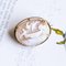 Vintage 18k Gold Brooch with Cameo on Shell Depicting the Doves of Pliny, 1950s 1