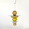 Murano Glass and Painted Metal Chandelier by Ettore Sottsass for Venini, Imagen 1