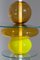 Murano Glass and Painted Metal Chandelier by Ettore Sottsass for Venini, Imagen 3