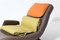 Painted Iron & Leather Chaise Lounge by Giovanni Offredi for Saporiti, 1970s, Imagen 4