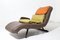 Painted Iron & Leather Chaise Lounge by Giovanni Offredi for Saporiti, 1970s 2