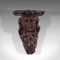 Antique American Carved Oak Figure Candle Bracket, 1800s, Image 1