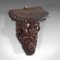 Antique American Carved Oak Figure Candle Bracket, 1800s 6