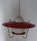 Vintage Ceiling Lamp with Orange Metal Mount, 1960s, Image 3