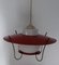 Vintage Ceiling Lamp with Orange Metal Mount, 1960s, Immagine 3