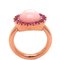 Berca Pink Sapphire Round Pale Rose Opal Cabochon Rose Gold Cocktail Ring 1