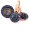 Berca Blue Sapphire Round Natural Labradorite Cabochon Rose Gold Cocktail Ring 7