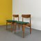 Teak Dining Chairs with Pine Green Upholstery from Casala, Germany, Set of 2 1