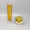 Yellow Vase and Ashtray by Flavio Poli for Seguso, Set of 2, Image 1