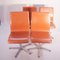 Danish Red Leather “Oxford” Swivel Chairs by Arne Jacobsen for Fritz Hansen, Set of 4 3
