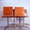 Danish Red Leather “Oxford” Swivel Chairs by Arne Jacobsen for Fritz Hansen, Set of 4 4