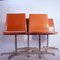 Danish Red Leather “Oxford” Swivel Chairs by Arne Jacobsen for Fritz Hansen, Set of 4, Image 4