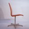 Danish Red Leather “Oxford” Swivel Chairs by Arne Jacobsen for Fritz Hansen, Set of 4 6