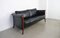 Black Leather Esprit Sofa, France, 1980s, Image 4