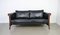 Black Leather Esprit Sofa, France, 1980s 1