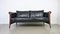 Black Leather Esprit Sofa, France, 1980s, Immagine 3