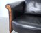 Black Leather Esprit Sofa, France, 1980s, Image 13