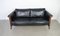 Black Leather Esprit Sofa, France, 1980s 2