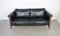 Black Leather Esprit Sofa, France, 1980s, Image 2