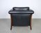 Black Leather Esprit Armchairs, France, 1980s, Set of 2 12