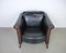 Black Leather Esprit Armchairs, France, 1980s, Set of 2, Image 11