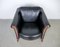 Black Leather Esprit Armchairs, France, 1980s, Set of 2 10