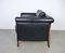 Black Leather Esprit Armchairs, France, 1980s, Set of 2 9