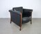 Black Leather Esprit Armchairs, France, 1980s, Set of 2 6