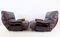 Brown Leather Marsala Chairs by Michel Ducaroy for Ligne Roset, Set of 2, Image 1