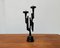 Vintage Brutalist Sculptural Metal Candleholder, Immagine 18