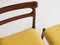 Mid-Century Danish Wood & Ocher Dining Chairs, 1960s, Immagine 8