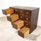 Antique French Wooden Bank of Drawers, Immagine 7