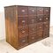 Antique French Wooden Bank of Drawers 5