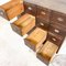 Antique French Wooden Bank of Drawers, Immagine 8