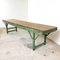 Antique Green Wooden Market Stall Table 5