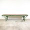 Antique Green Wooden Market Stall Table 1