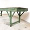 Antique Green Wooden Market Stall Table 6