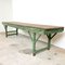 Antique Green Wooden Market Stall Table 8