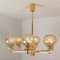 Gold-Plated Glass Light Fixtures in the Style of Brotto, Set of 3, Immagine 7