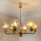 Gold-Plated Glass Light Fixtures in the Style of Brotto, Set of 3 5