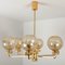 Gold-Plated Glass Light Fixtures in the Style of Brotto, Set of 3 11