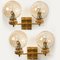 Gold-Plated Glass Light Fixtures in the Style of Brotto, Set of 3 3