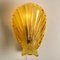 Italian Amber Murano Glass Seashell Sconces, 1960, Set of 2 4