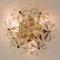 Glass and Brass Floral Wall Light from Ernst Palme, 1970s 6
