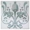 Belgium Art Nouveau Glazed Tiles, 1920, Set of 16 1