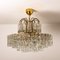 Glass and Brass Chandelier from Doria, 1960 13